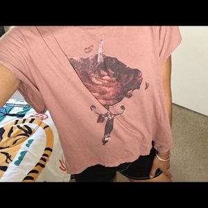 Mauve Oversized Graphic T-shirt